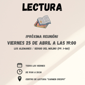 Club de lectura, viernes 25 de abril